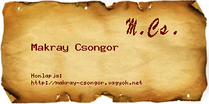 Makray Csongor névjegykártya