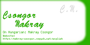 csongor makray business card